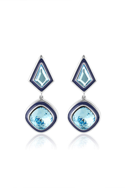 Isharya Aquamarine Party Girl Earrings In 18Kt Gold Plated indian designer wear online shopping melange singapore
