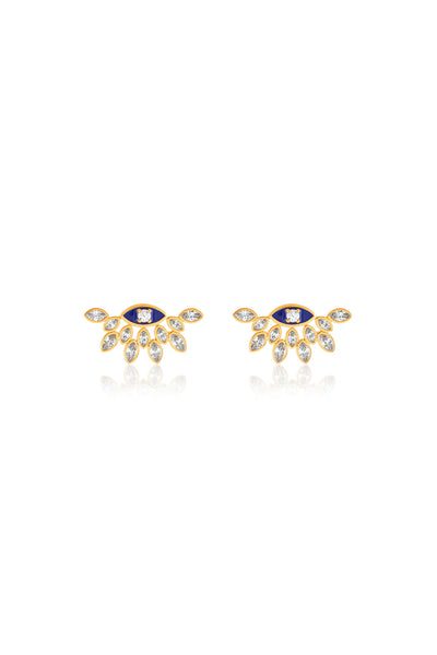 Isharya Aura Eye Studs In 18kt Gold Plated indian designer wear online shopping melange singapore 
