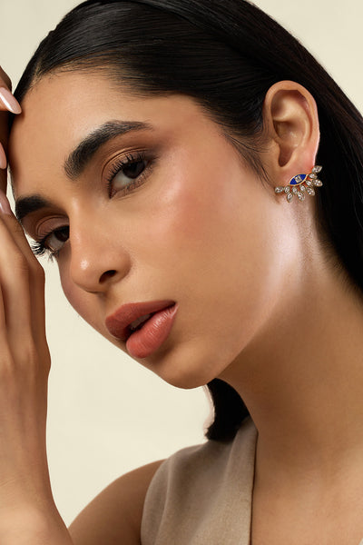 Isharya Aura Eye Studs In 18kt Gold Plated indian designer wear online shopping melange singapore 
