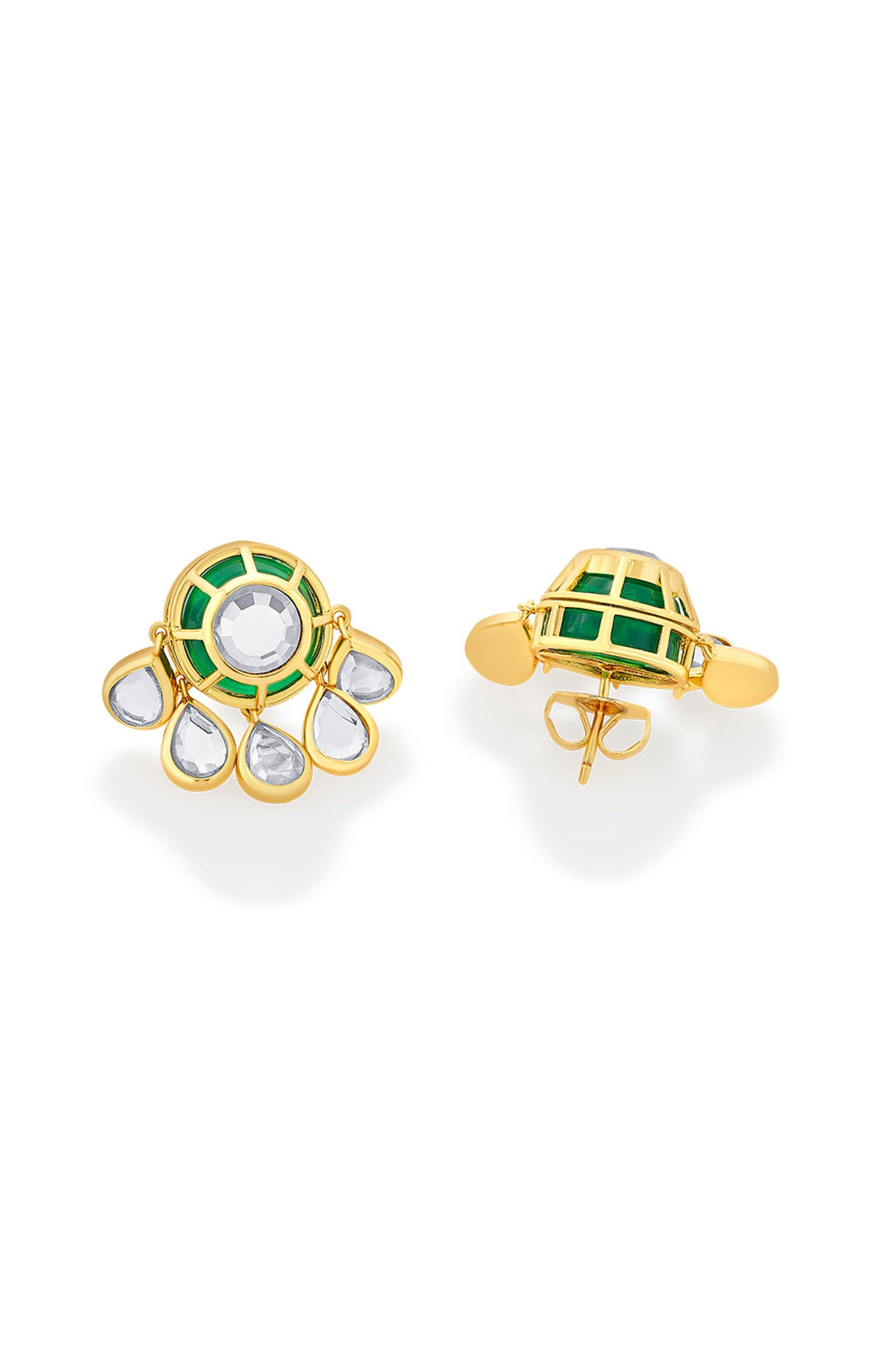 Isharya Ayaana Evergreen Studs In 18Kt Gold Plated jewellery indian designer wear online shopping melange singapore