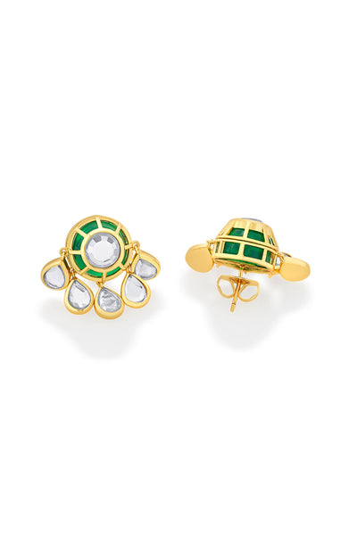 Isharya Ayaana Evergreen Studs In 18Kt Gold Plated jewellery indian designer wear online shopping melange singapore