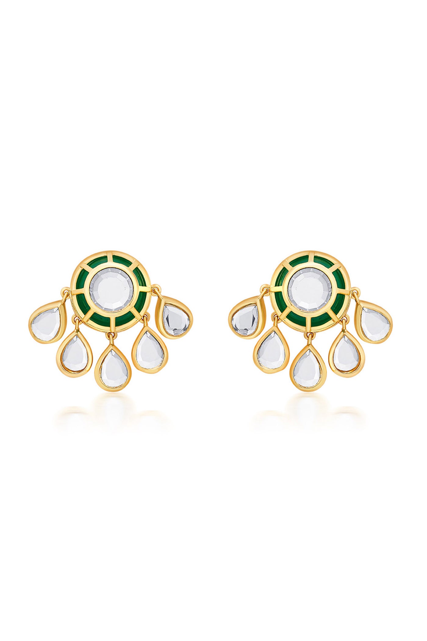 Isharya Ayaana Evergreen Studs In 18Kt Gold Plated jewellery indian designer wear online shopping melange singapore