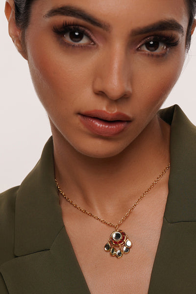 Isharya Ayaana Rani Necklace In 18Kt Gold Plated jewellery indian designer wear online shopping melange singapore