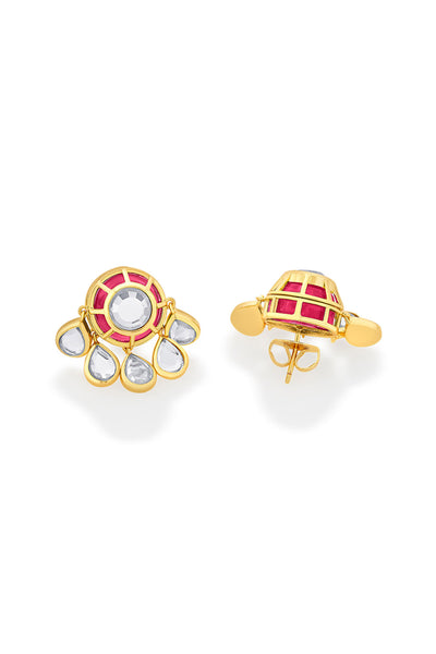 Isharya Ayaana Rani Studs In 18Kt Gold Plated jewellery indian designer wear online shopping melange singapore