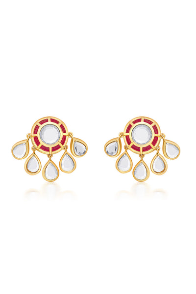 Isharya Ayaana Rani Studs In 18Kt Gold Plated jewellery indian designer wear online shopping melange singapore