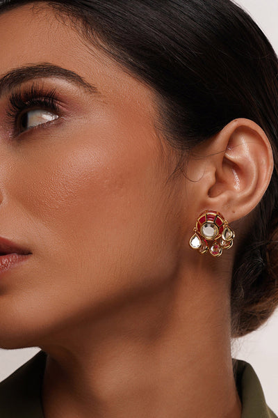 Isharya Ayaana Rani Studs In 18Kt Gold Plated jewellery indian designer wear online shopping melange singapore