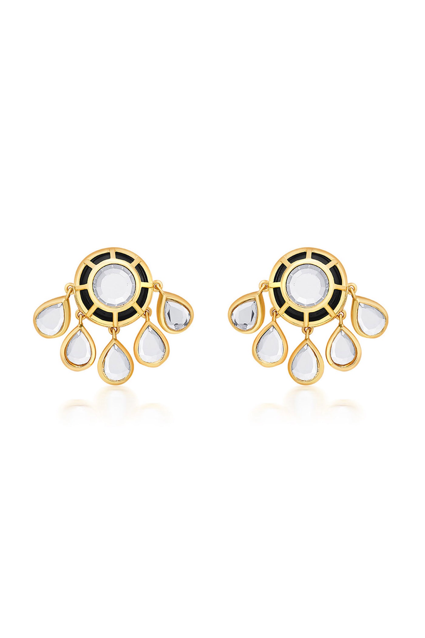 Isharya Ayaana Raven Studs In 18Kt Gold Plated jewellery indian designer wear online shopping melange singapore