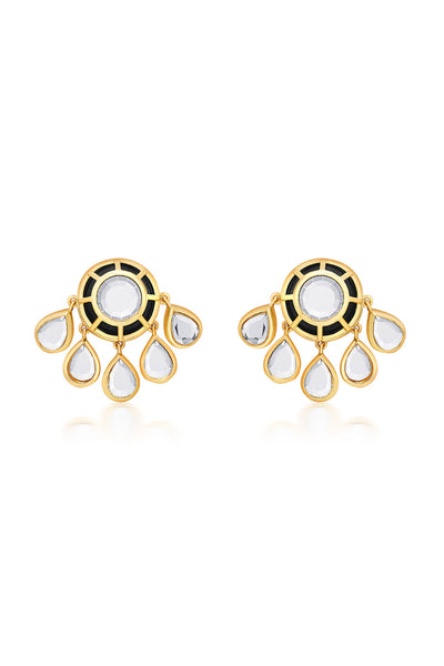 Isharya Ayaana Raven Studs In 18Kt Gold Plated jewellery indian designer wear online shopping melange singapore