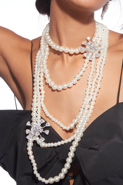 Isharya Bahamas 925 Silver Botticelli Pearl Necklace jewellery indian designer wear online shopping melange singapore