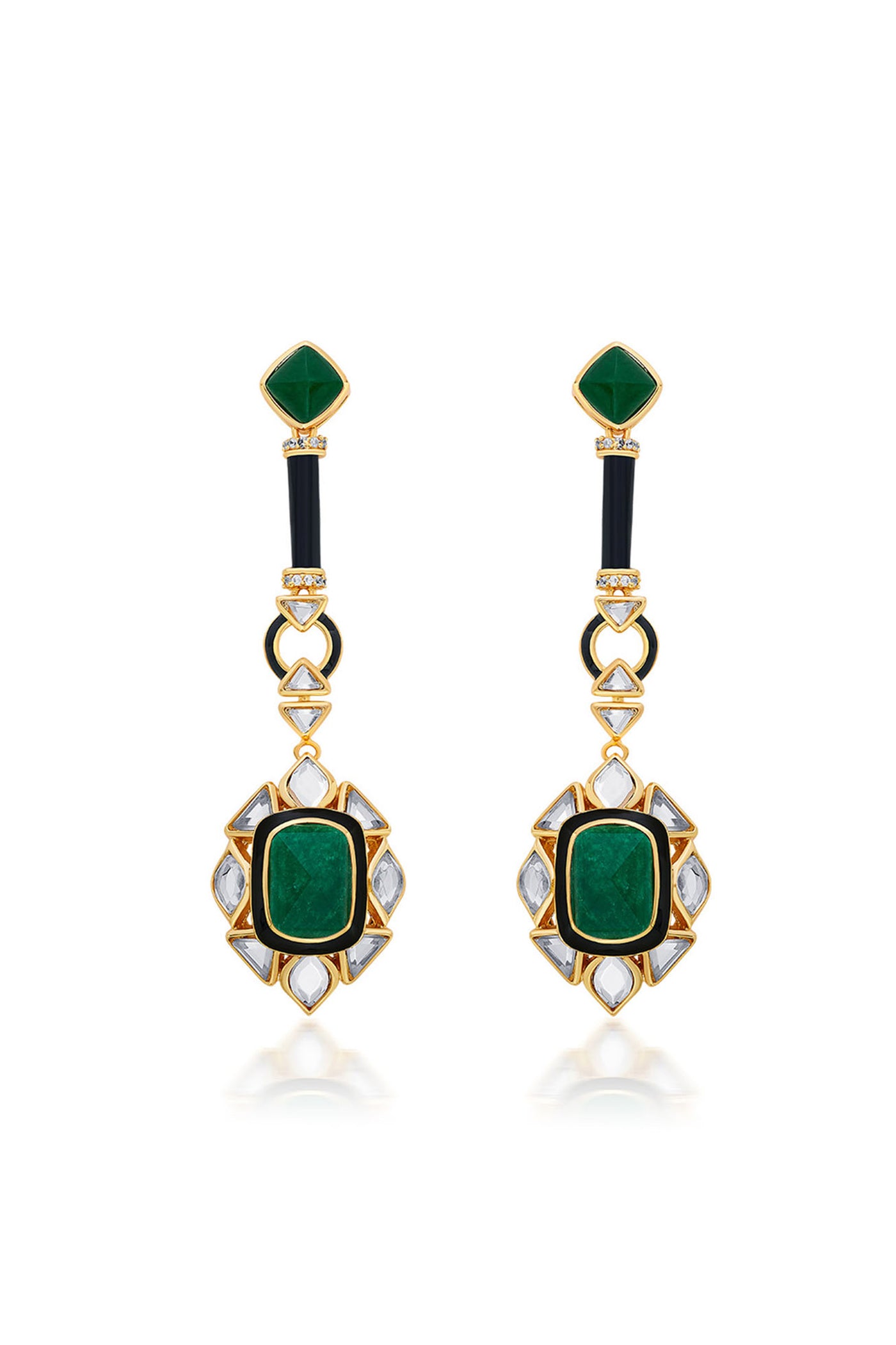 Isharya Begum Haute Evergreen Drop Earrings jewellery indian designer wear online shopping melange singapore