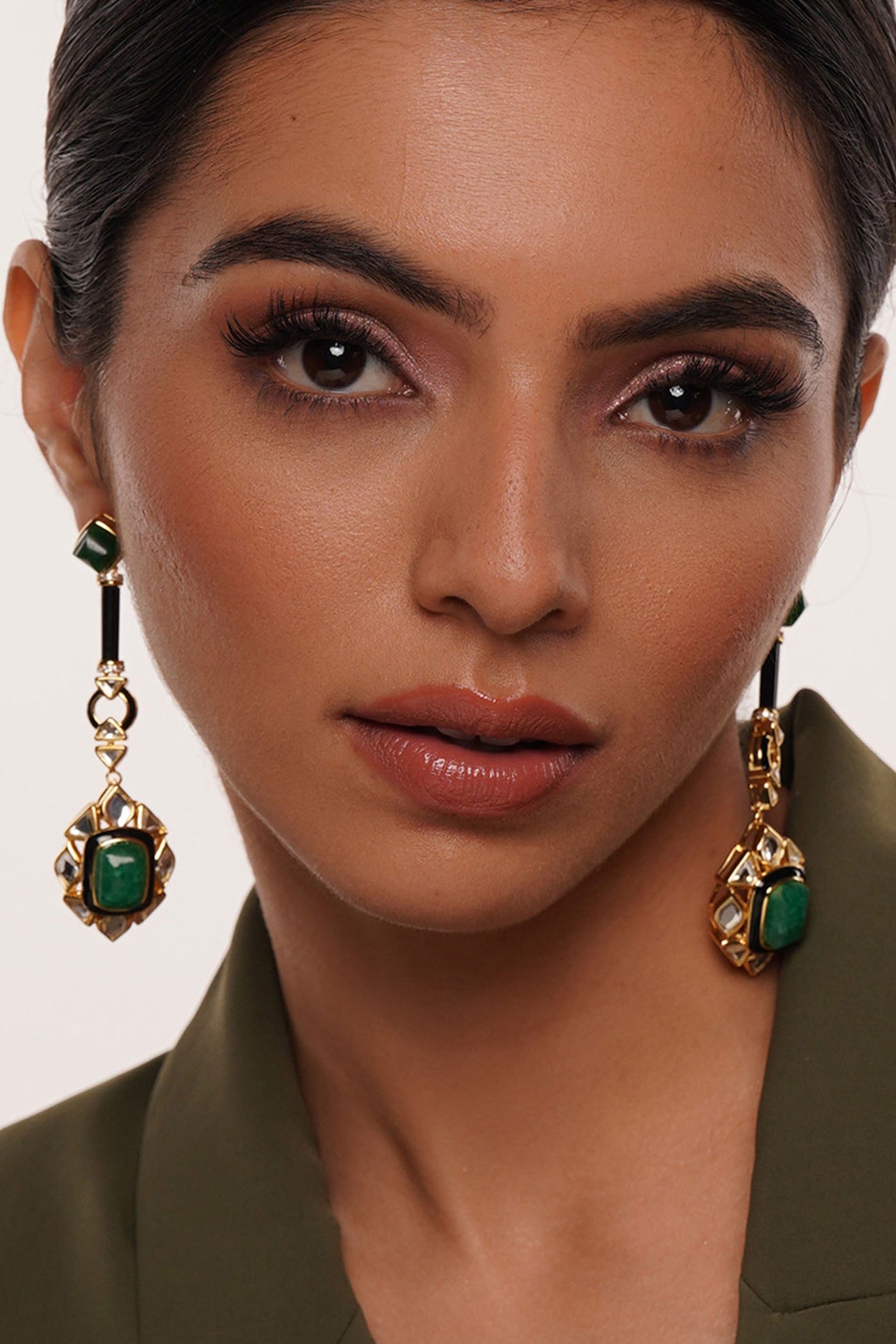 Isharya Begum Haute Evergreen Drop Earrings jewellery indian designer wear online shopping melange singapore