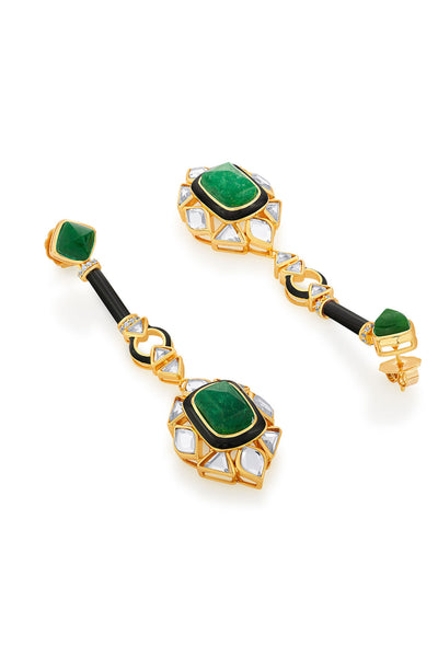 Isharya Begum Haute Evergreen Drop Earrings jewellery indian designer wear online shopping melange singapore
