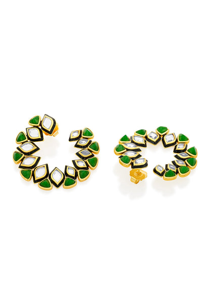 Isharya Begum Haute Evergreen Hoop Earrings jewellery indian designer wear online shopping melange singapore