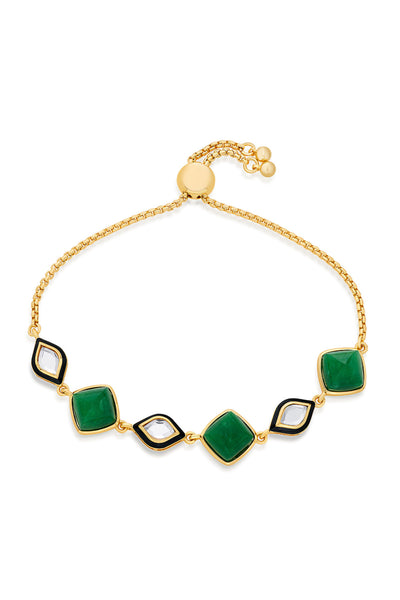 Isharya Begum Haute Evergreen Mirror Bracelet In 18Kt Gold Plated jewellery indian designer wear online shopping melange singapore