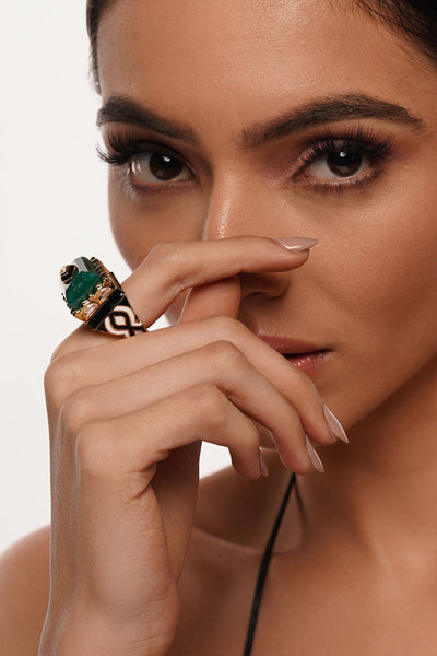 Isharya Begum Haute Evergreen Mughal Ring jewellery indian designer wear online shopping melange singapore