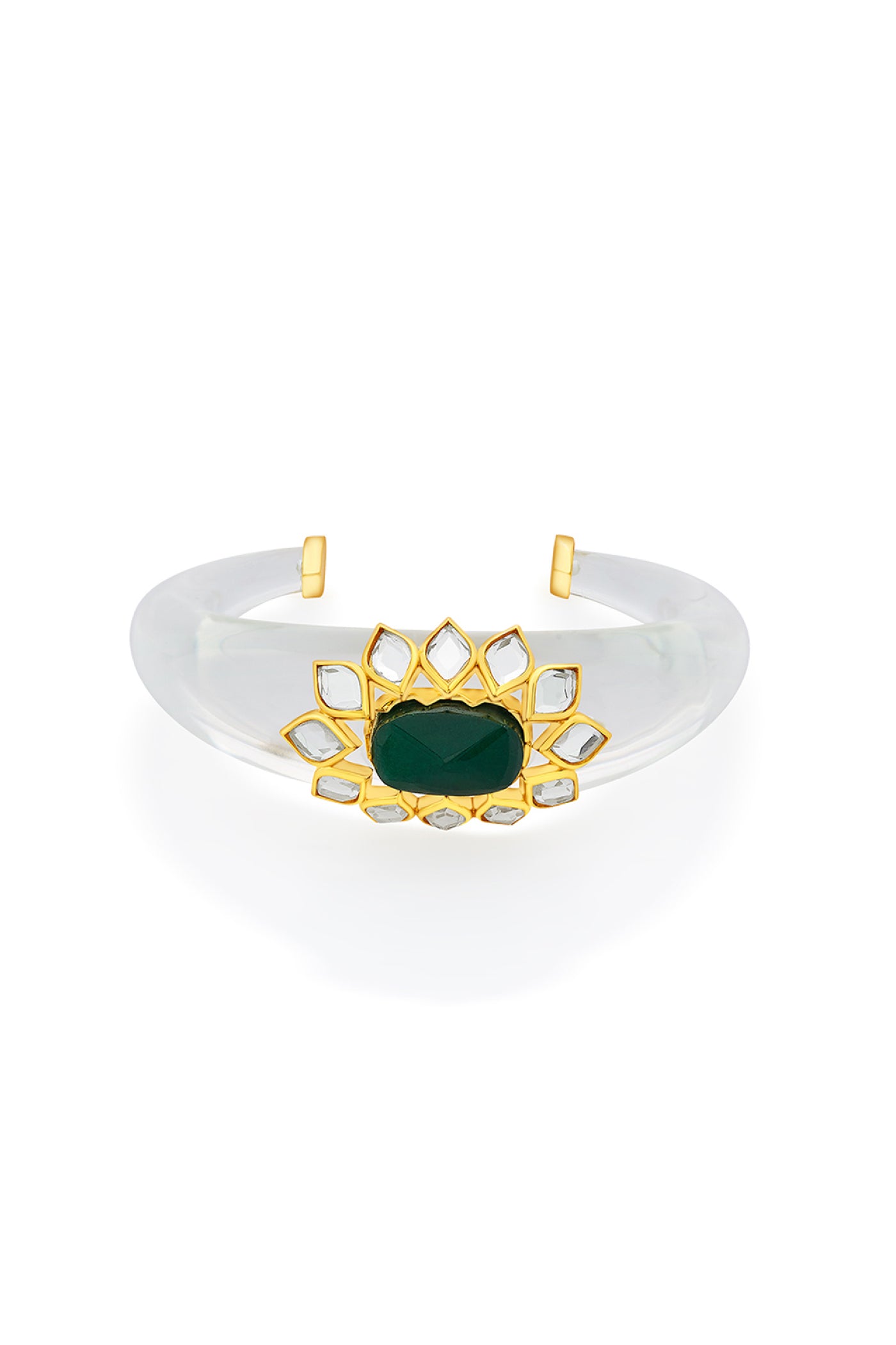 Isharya Begum Haute Evergreen Resin Cuff jewellery indian designer wear online shopping melange singapore