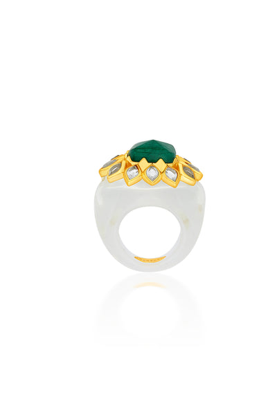 Isharya Begum Haute Evergreen Resin Ring jewellery indian designer wear online shopping melange singapore