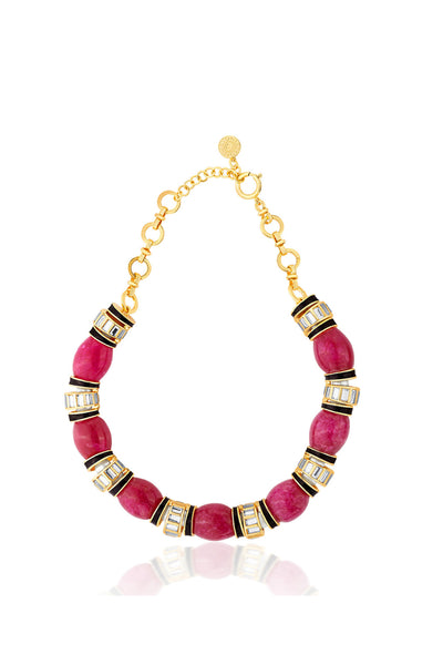 Isharya Begum Haute Pink Choker jewellery indian designer wear online shopping melange singapore