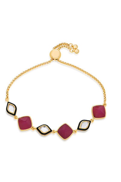 Isharya Begum Haute Pink Mirror Bracelet In 18Kt Gold Plated jewellery indian designer wear online shopping melange singapore