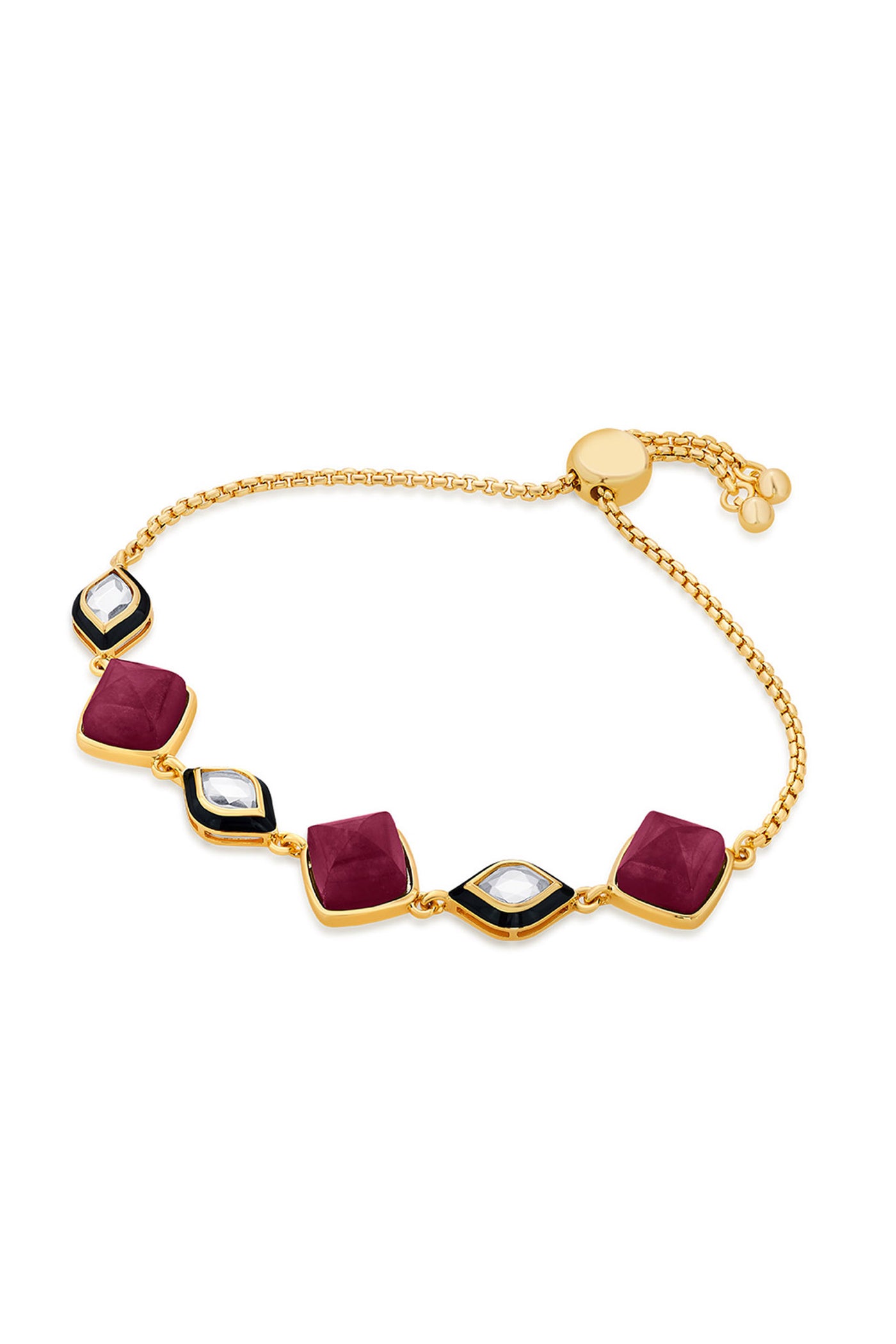 Isharya Begum Haute Pink Mirror Bracelet In 18Kt Gold Plated jewellery indian designer wear online shopping melange singapore