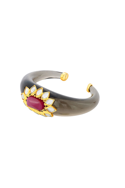 Isharya Begum Haute Pink Resin Cuff jewellery indian designer wear online shopping melange singapore