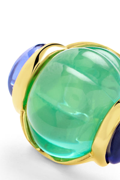 Isharya Blue Melon Studs In 18kt Gold Plated indian designer wear online shopping melange singapore