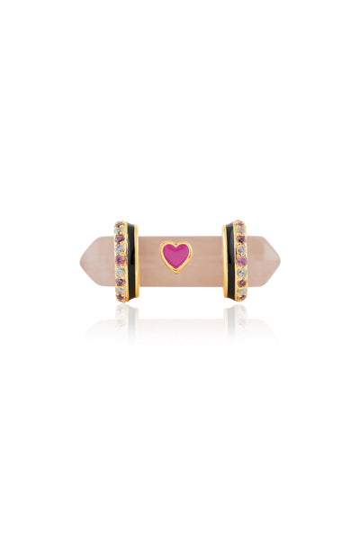 Isharya Blush Aura Amulet Ring In 18kt Gold Plated indian designer wear online shopping melange singapore 
