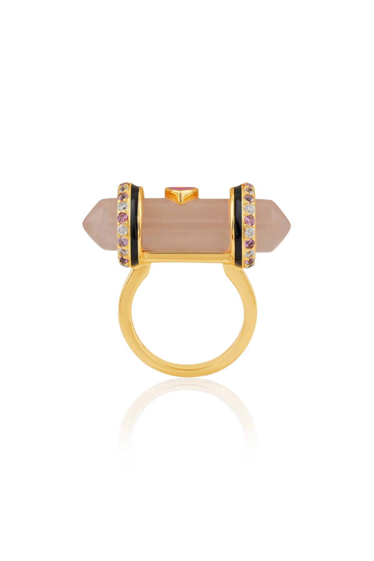 Isharya Blush Aura Amulet Ring In 18kt Gold Plated indian designer wear online shopping melange singapore 

