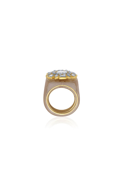 Isharya Borderless Mirror Icon Strip Resin Ring Gold indian designer wear online shopping melange singapore