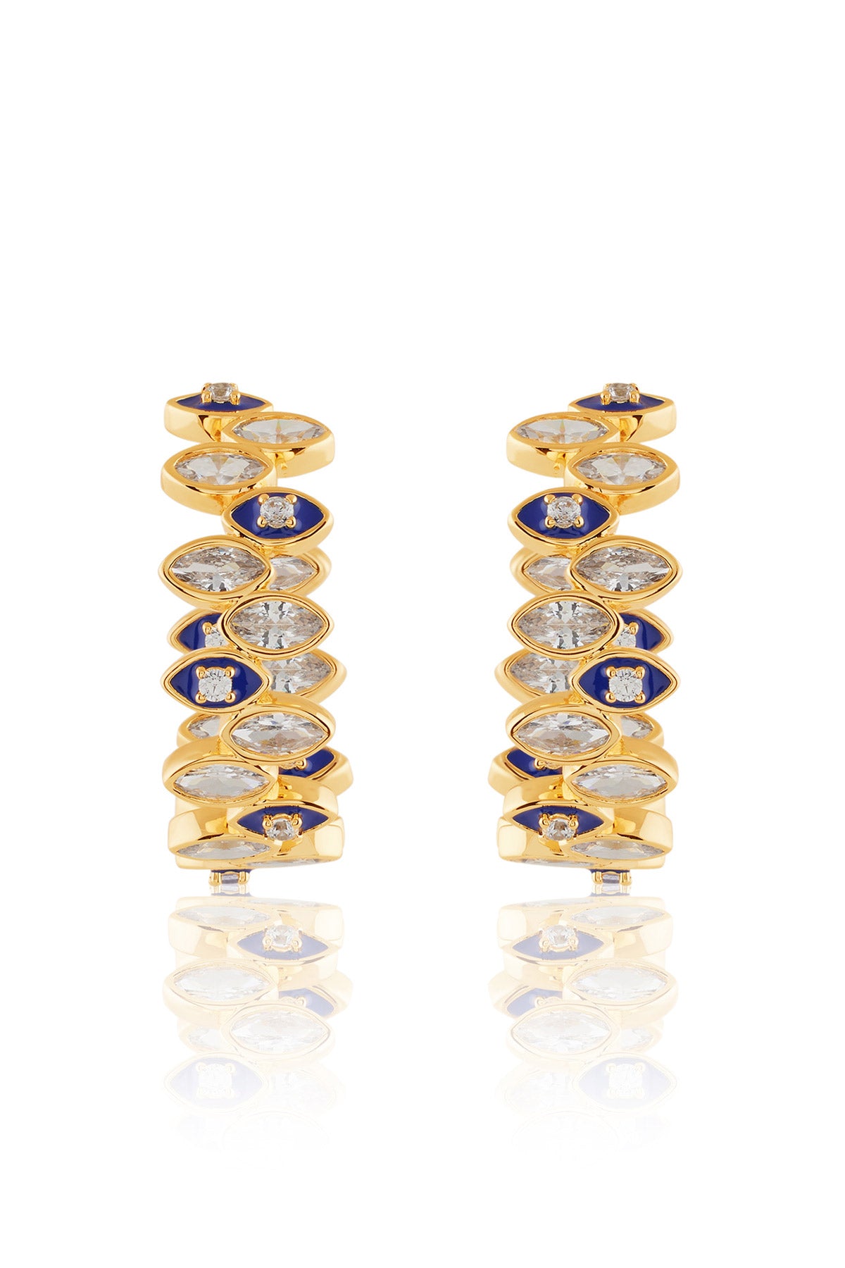 Isharya Celestia Eye Hoops In 18kt Gold Plated indian designer wear online shopping melange singapore 