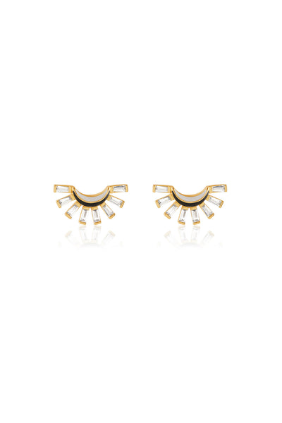 Isharya Celestial Curve Studs In 18kt Gold Plated indian designer wear online shopping melange singapore 