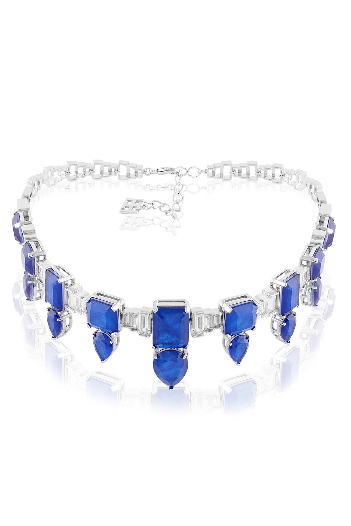 Isharya Celestial Luxe Choker Necklace In Rhodium Plating indian designer wear online shopping melange singapore 