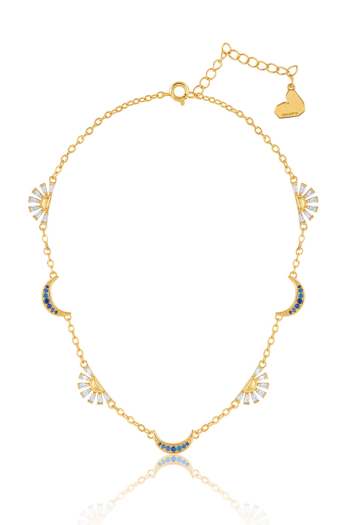 Isharya Celestial Rhythm Necklace In Green plating indian designer wear online shopping melange singapore 