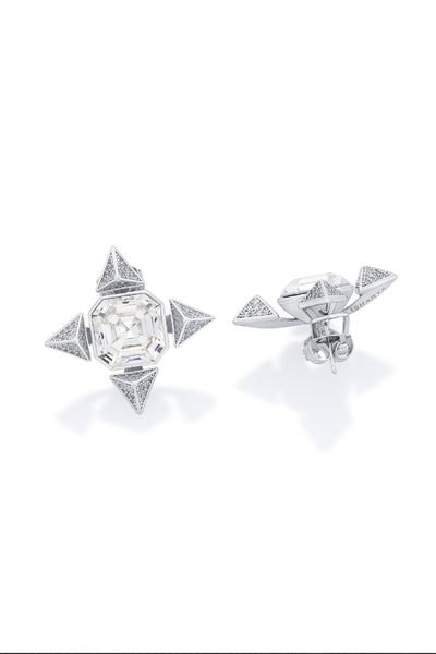 Isharya Chrome Star Earrings indian designer wear online shopping melange singapore