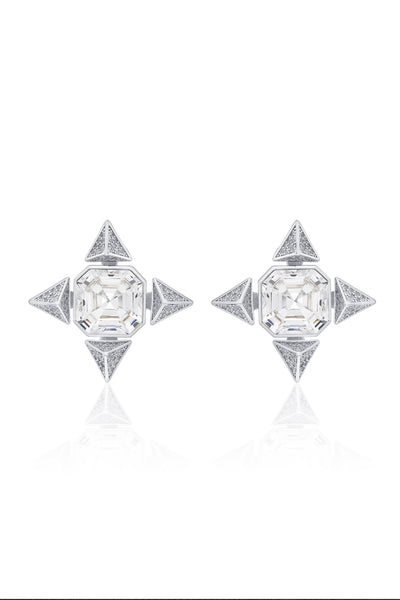 Isharya Chrome Star Earrings indian designer wear online shopping melange singapore