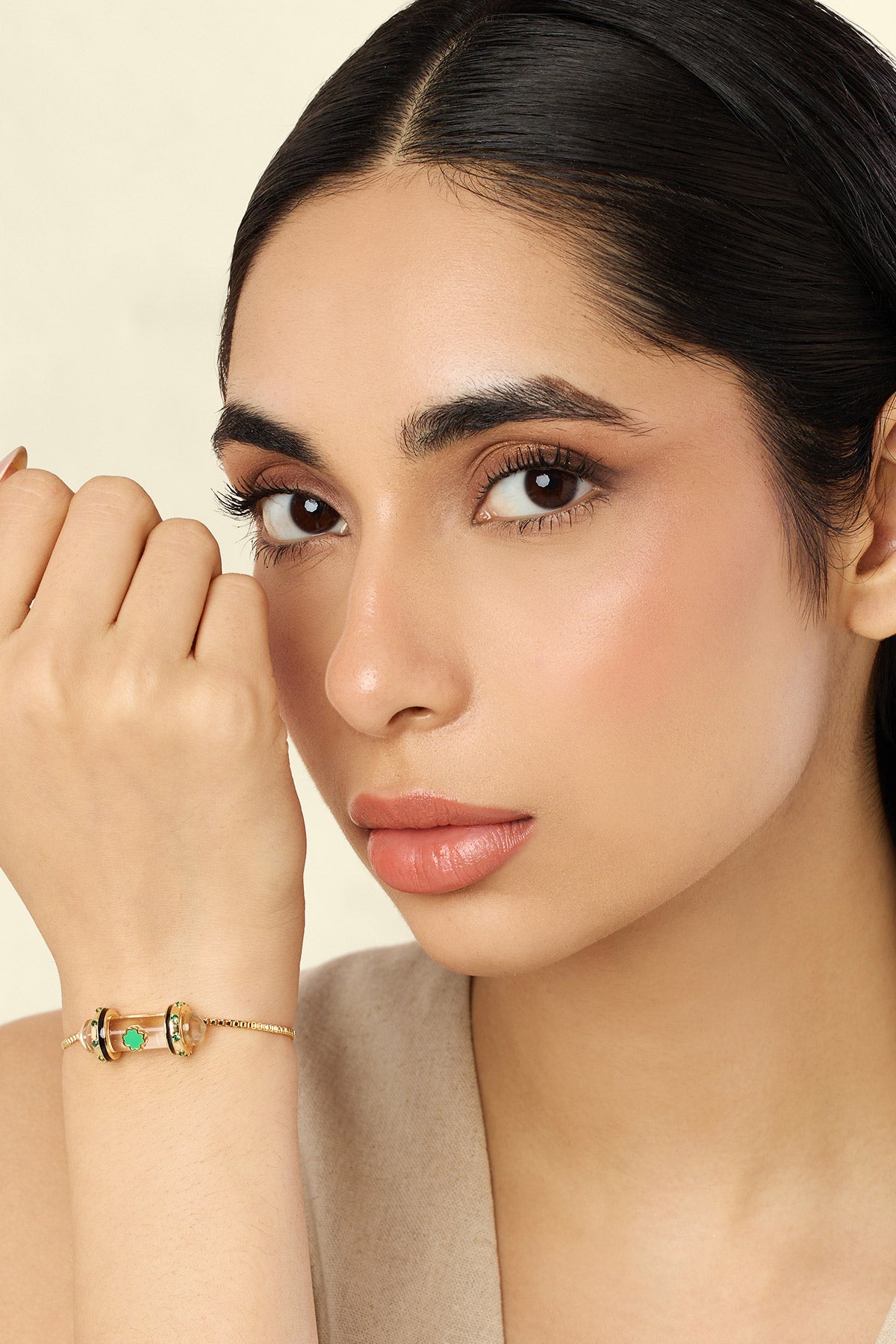 Isharya Clarity Bolo Bracelet In 18kt Gold Plated indian designer wear online shopping melange singapore 