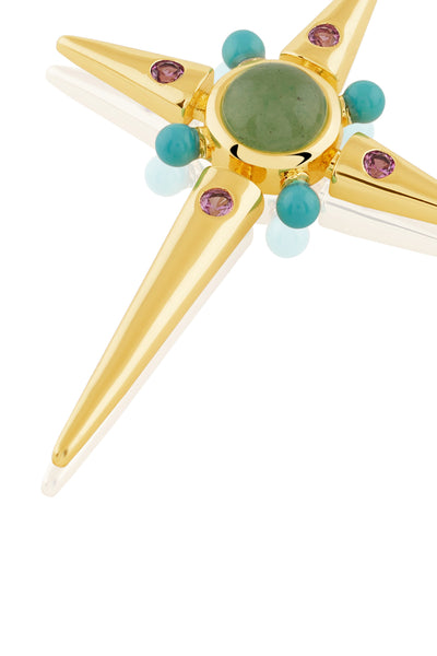 Isharya Cosmic Cross Studs In 18kt Gold Plated indian designer wear online shopping melange singapore 