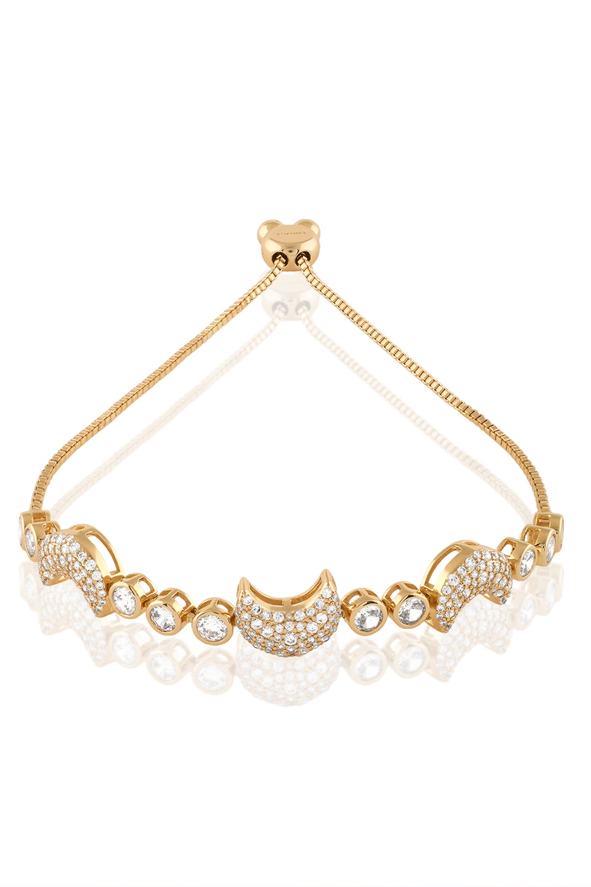 Isharya Crescent Moon Bolo Bracelet In 18Kt Gold Plated indian designer wear online shopping melange singapore 