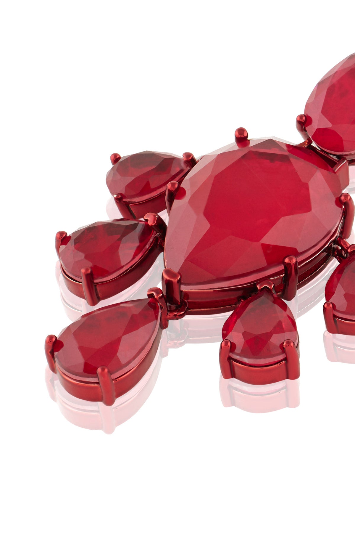 Isharya Crimson Luxe Dangler Earrings In Rhodium Plating indian designer wear online shopping melange singapore 