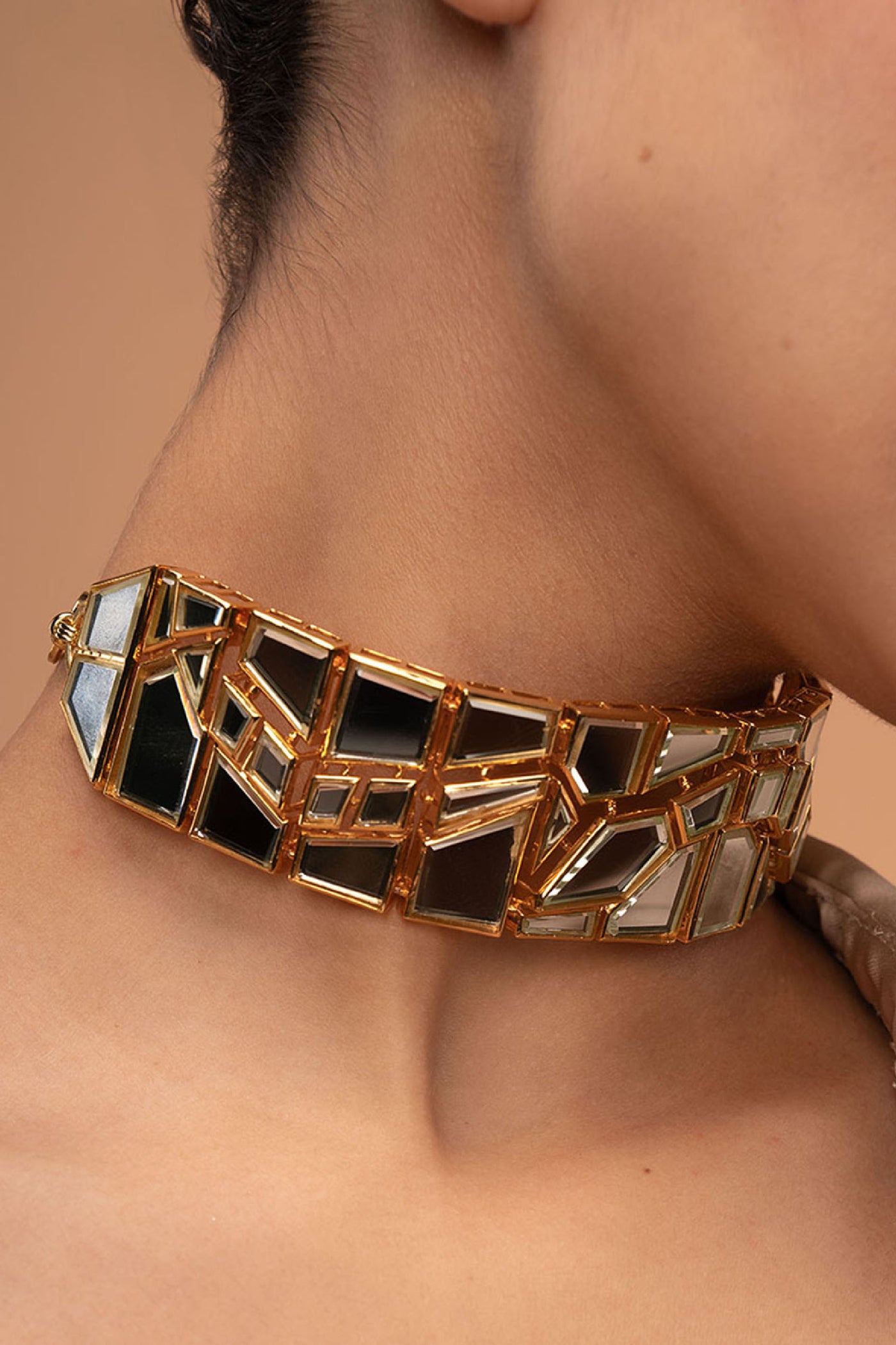 Isharya Dazzle Mirror Snake Choker jewellery indian designer wear online shopping melange singapore