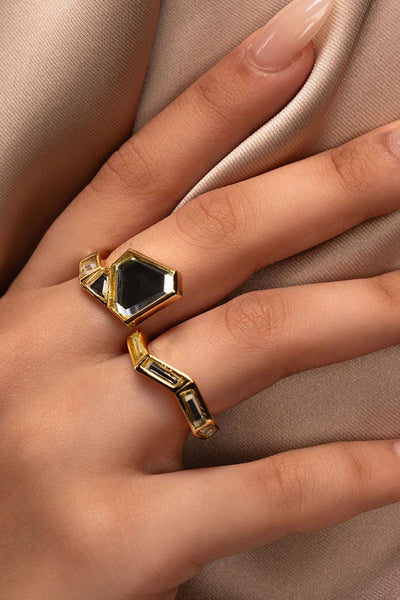 Isharya Dazzle Two Finger Snake Ring indian designer wear online shopping melange singapore