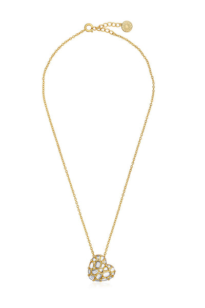 Isharya Desire Mirror Heart Necklace jewellery indian designer wear online shopping melange singapore