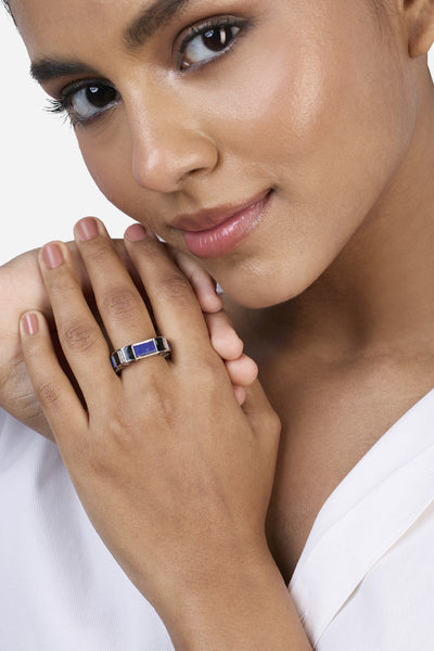 Isharya Digital Blue CZ Ring indian designer wear online shopping melange singapore