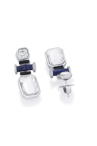 Isharya Digital Blue Crystal Earrings indian designer wear online shopping melange singapore