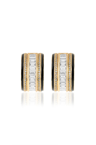 Isharya Disco Enamel Hoops 18Kt Gold Plated indian designer wear online shopping melange singapore