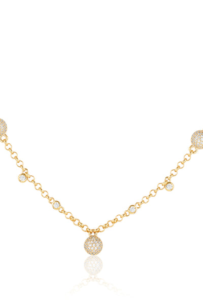 Isharya Disco Galaxy Necklace 18Kt Gold Plated indian designer wear online shopping melange singapore