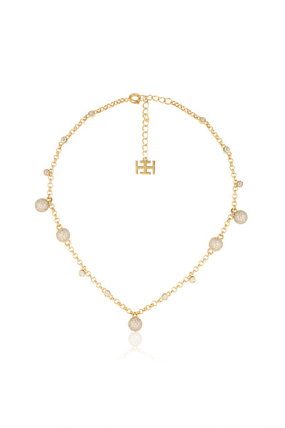 Isharya Disco Galaxy Necklace 18Kt Gold Plated indian designer wear online shopping melange singapore
