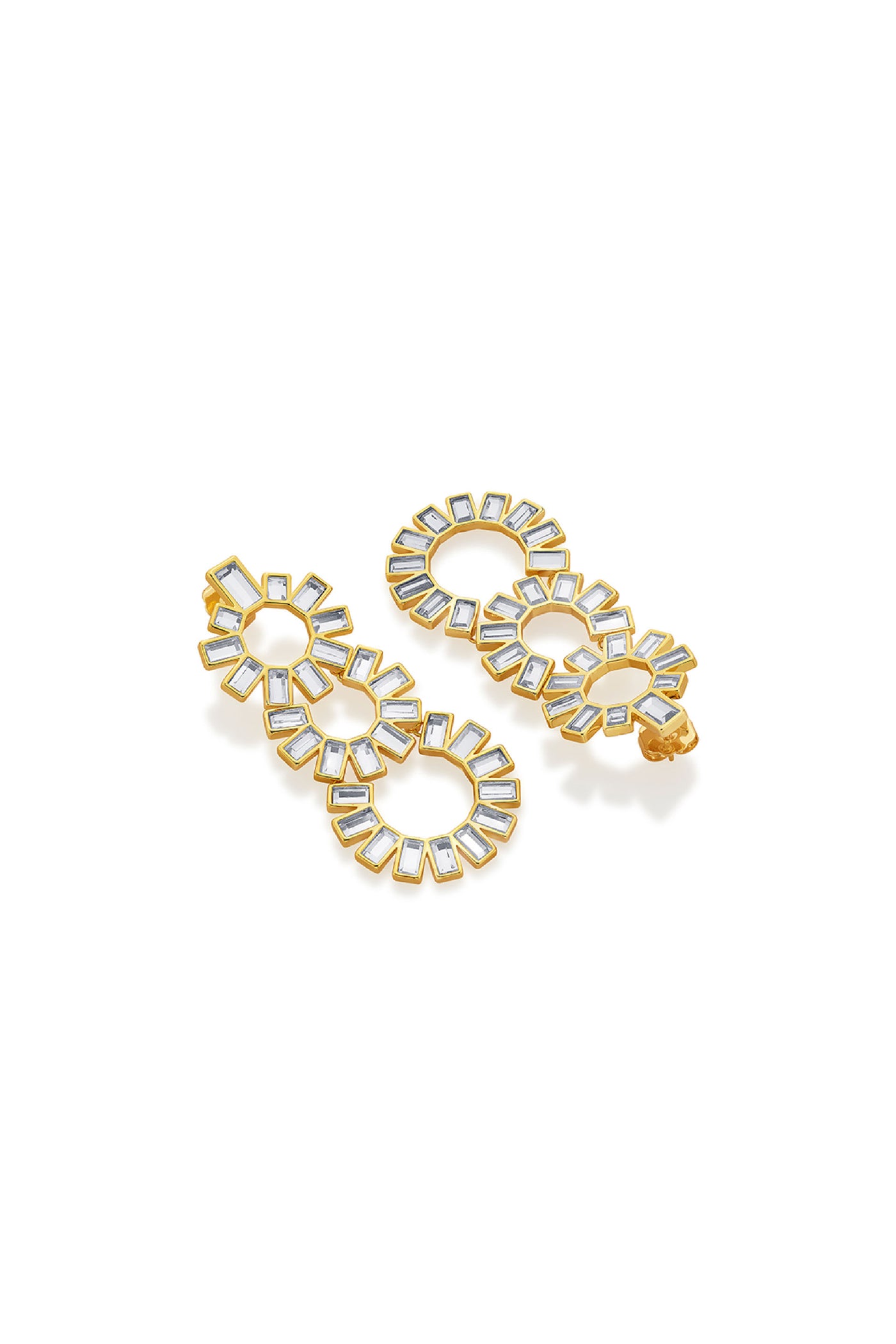 Isharya Disco Mirror Chandelier Earrings indian designer wear online shopping melange singapore