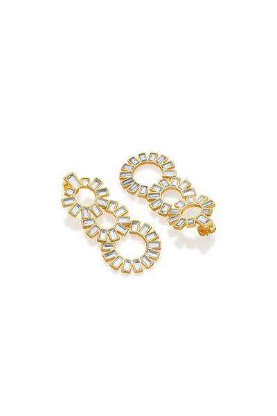 Isharya Disco Mirror Chandelier Earrings indian designer wear online shopping melange singapore