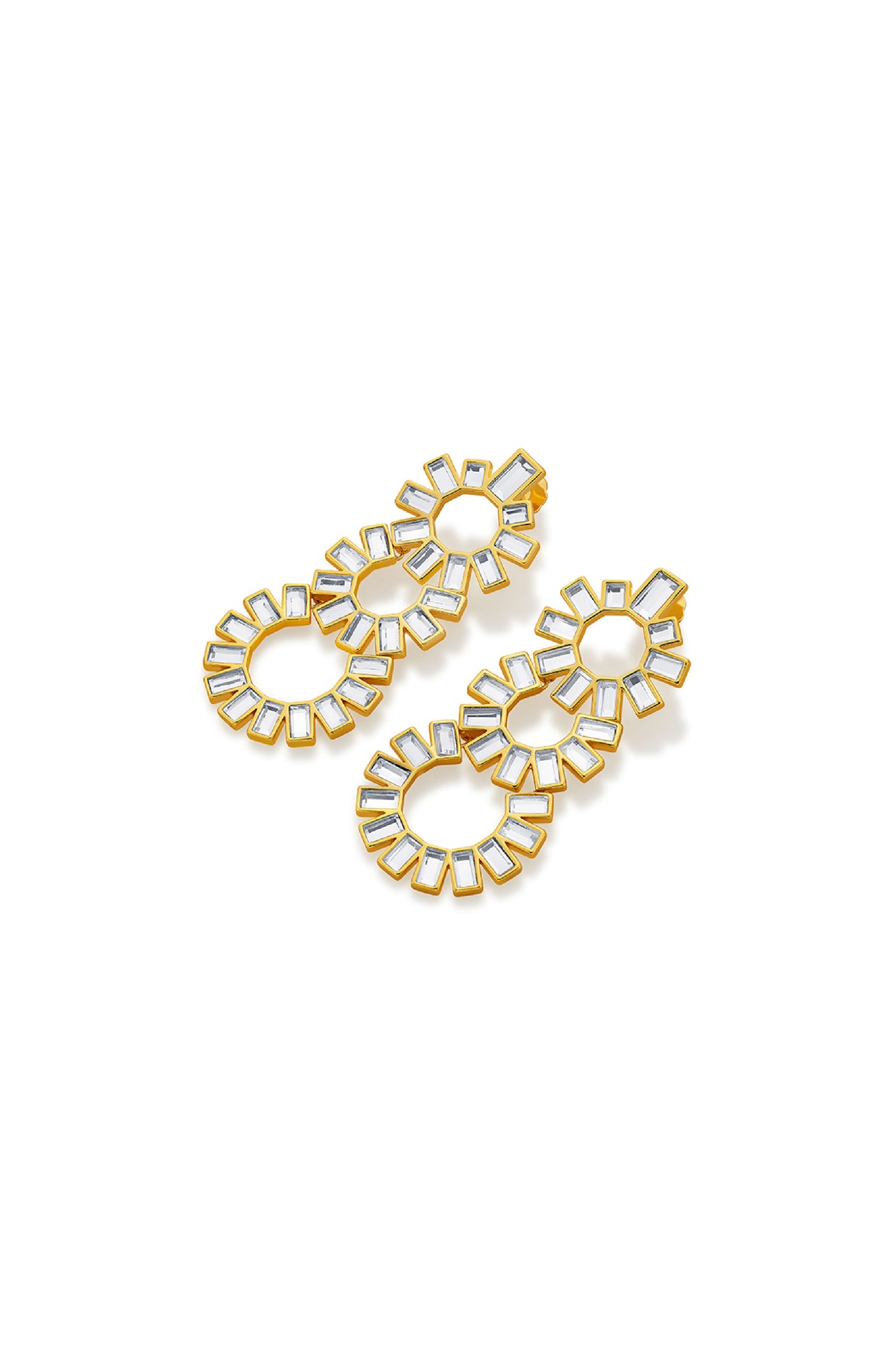 Isharya Disco Mirror Chandelier Earrings indian designer wear online shopping melange singapore